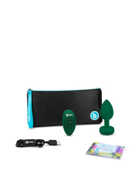 B-VIBE PLUG JOYA VIBRADOR M/L VERDE ESMERALDA