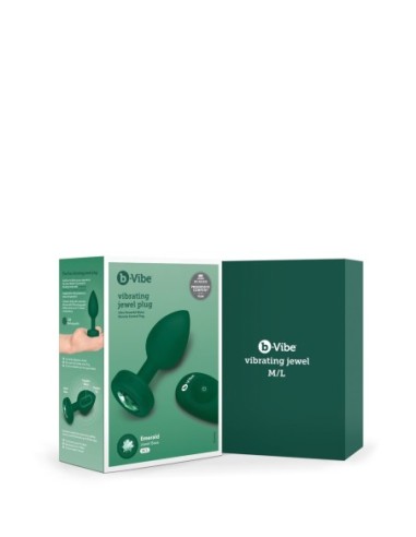 B-VIBE PLUG JOYA VIBRADOR M/L VERDE ESMERALDA
