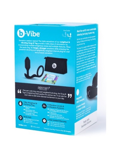 B-VIBE VIBRADOR SNUG & TUG M NEGRO