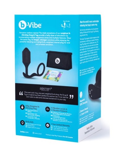 B-VIBE VIBRADOR SNUG & TUG XL NEGRO