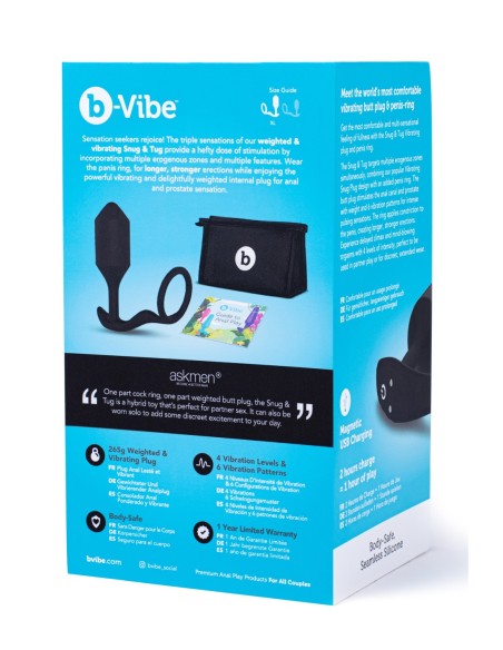 B-VIBE VIBRADOR SNUG & TUG XL NEGRO