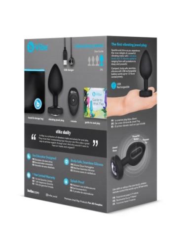 B-VIBE ENCHUFE JOYA VIBRADOR XXL NEGRO