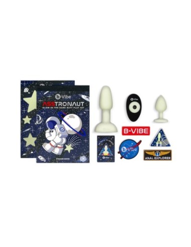 SET DE JUEGO DE CULOS QUE BRILLAN EN LA OSCURIDAD B-VIBE ASTRONAUTA