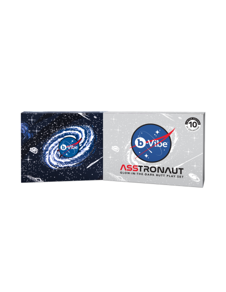 SET DE JUEGO DE CULOS QUE BRILLAN EN LA OSCURIDAD B-VIBE ASTRONAUTA