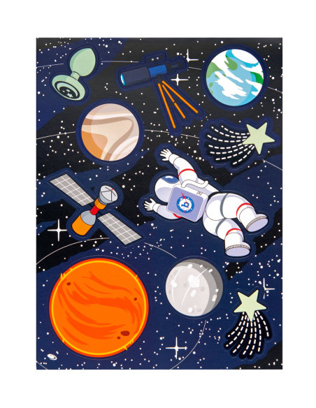 SET DE JUEGO DE QUE BRILLAN EN LA OSCURIDAD B-VIBE ASTRONAUTA
