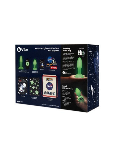 SET DE JUEGO DE QUE BRILLAN EN LA OSCURIDAD B-VIBE ASTRONAUTA
