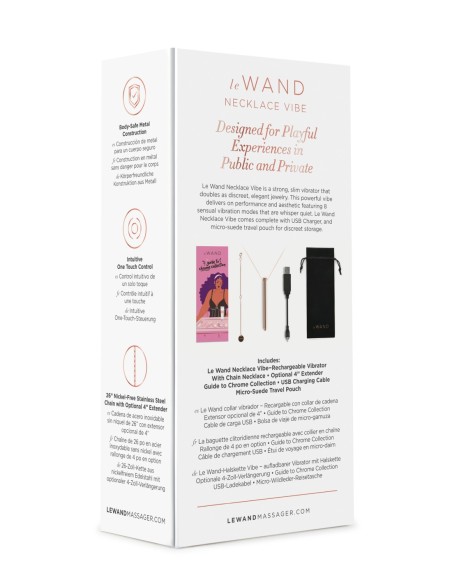 COLLAR VIBRADOR LE WAND ORO ROSA