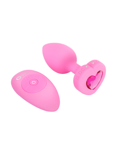 PLUG JOYA VIBRADOR FORMA CORAZÓN SM ROSA