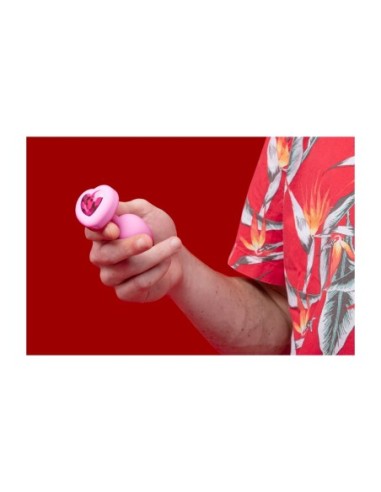 PLUG JOYA VIBRADOR FORMA CORAZÓN SM ROSA