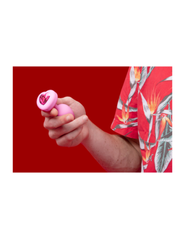 PLUG JOYA VIBRADOR FORMA CORAZÓN SM ROSA