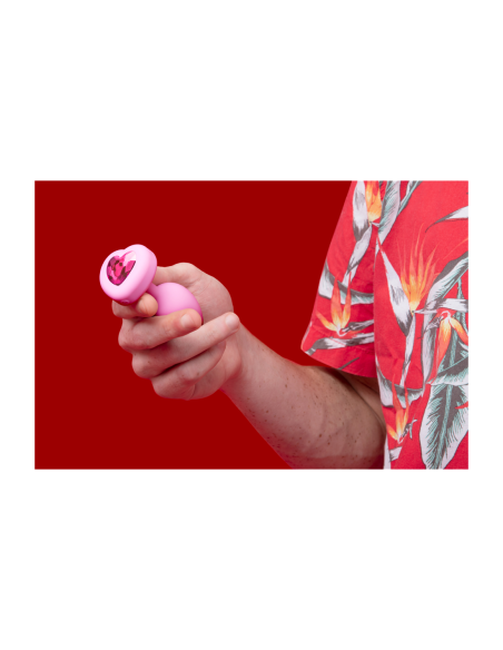 PLUG JOYA VIBRADOR FORMA CORAZÓN SM ROSA