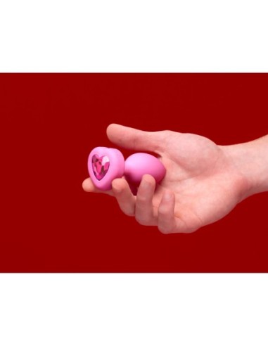 PLUG JOYA VIBRADOR FORMA CORAZÓN SM ROSA