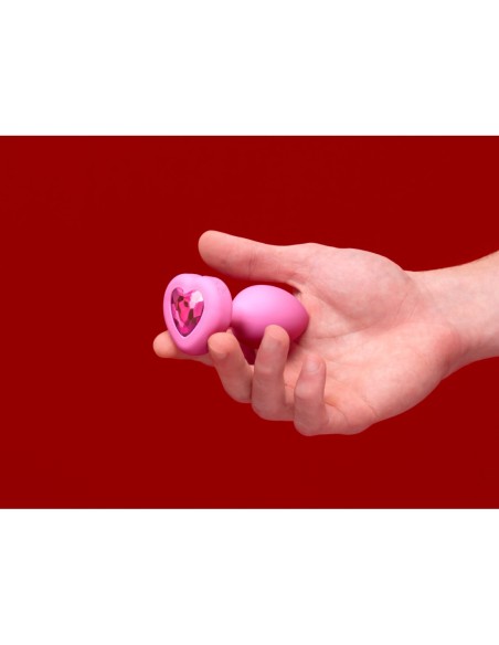 PLUG JOYA VIBRADOR FORMA CORAZÓN SM ROSA