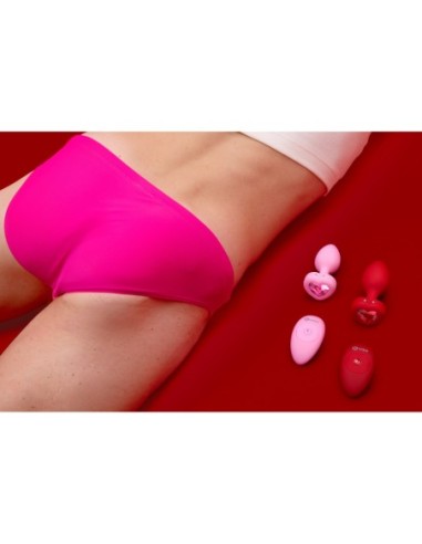 PLUG JOYA VIBRADOR FORMA CORAZÓN SM ROSA