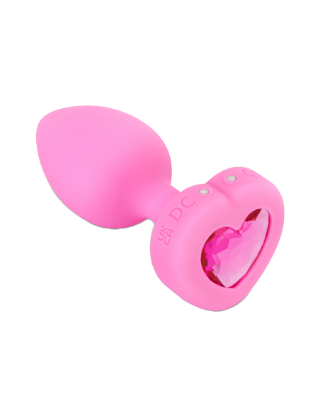 PLUG JOYA VIBRADOR FORMA CORAZÓN SM ROSA