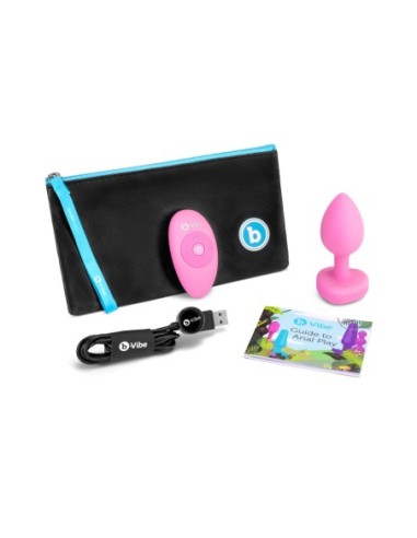 PLUG JOYA VIBRADOR FORMA CORAZÓN SM ROSA