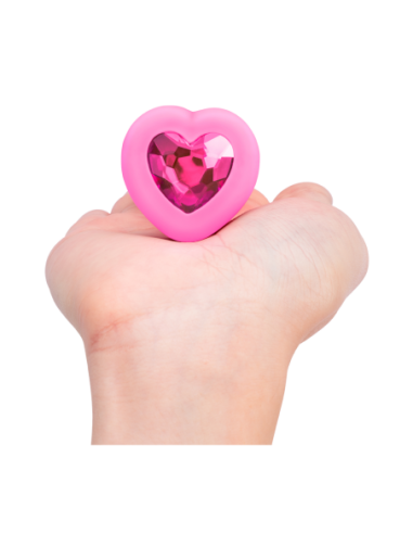 PLUG JOYA VIBRADOR FORMA CORAZÓN SM ROSA