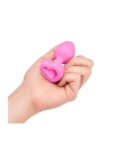 PLUG JOYA VIBRADOR FORMA CORAZÓN SM ROSA