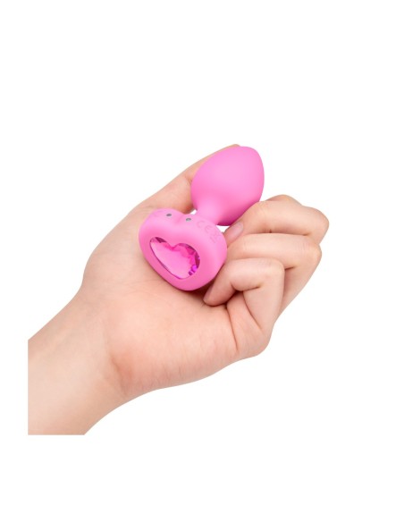 PLUG JOYA VIBRADOR FORMA CORAZÓN SM ROSA