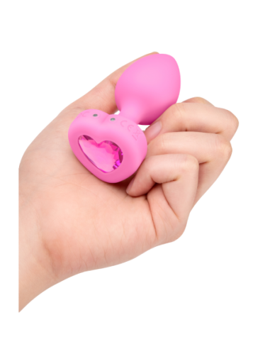 PLUG JOYA VIBRADOR FORMA CORAZÓN SM ROSA
