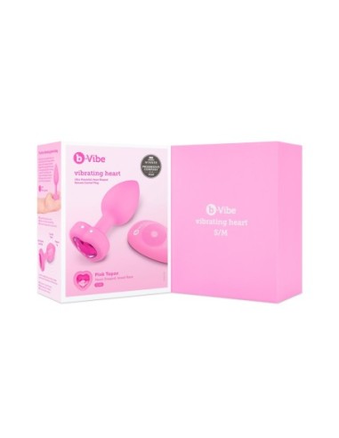 PLUG JOYA VIBRADOR FORMA CORAZÓN SM ROSA