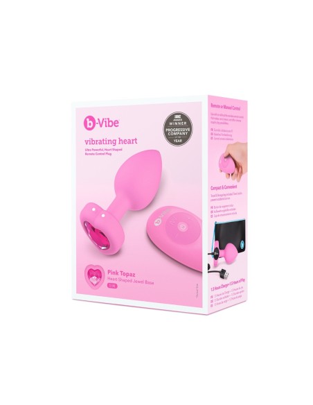 PLUG JOYA VIBRADOR FORMA CORAZÓN SM ROSA