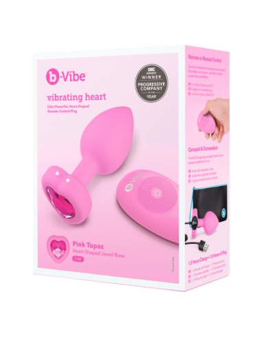PLUG JOYA VIBRADOR FORMA CORAZÓN SM ROSA