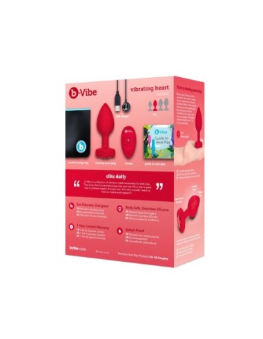PLUG JOYA VIBRADOR FORMA CORAZÓN ML ROJO