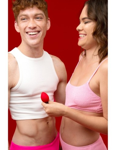 PLUG JOYA VIBRADOR FORMA CORAZÓN ML ROJO