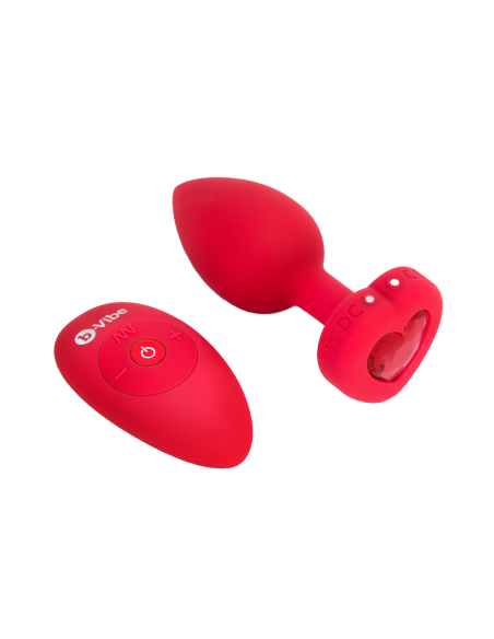 PLUG JOYA VIBRADOR FORMA CORAZÓN ML ROJO