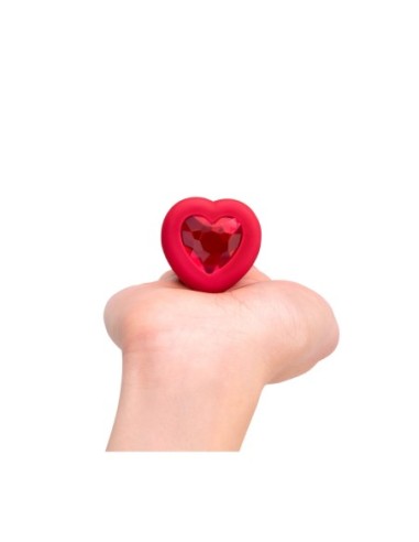 PLUG JOYA VIBRADOR FORMA CORAZÓN ML ROJO