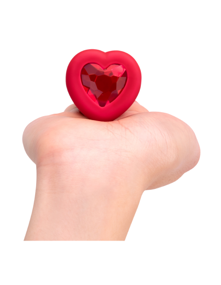 PLUG JOYA VIBRADOR FORMA CORAZÓN ML ROJO
