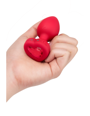 PLUG JOYA VIBRADOR FORMA CORAZÓN ML ROJO