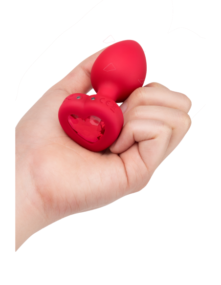 PLUG JOYA VIBRADOR FORMA CORAZÓN ML ROJO