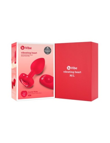 PLUG JOYA VIBRADOR FORMA CORAZÓN ML ROJO