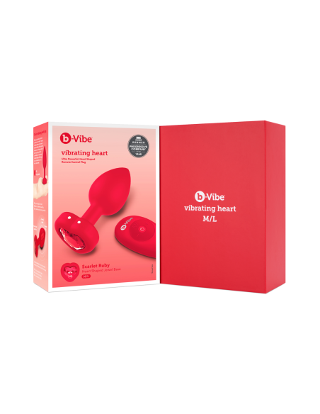 PLUG JOYA VIBRADOR FORMA CORAZÓN ML ROJO