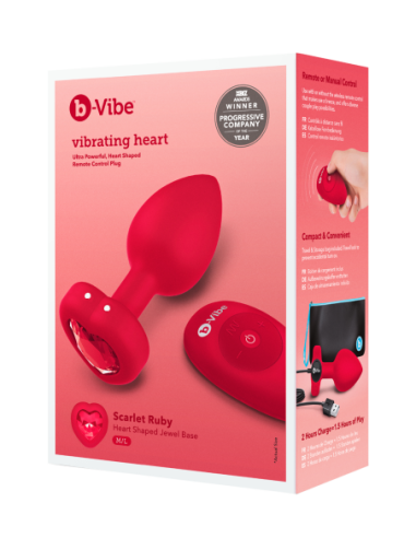 PLUG JOYA VIBRADOR FORMA CORAZÓN ML ROJO
