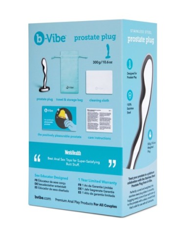 PLUG DE PRÓSTATA DE ACERO INOXIDABLE B-VIBE