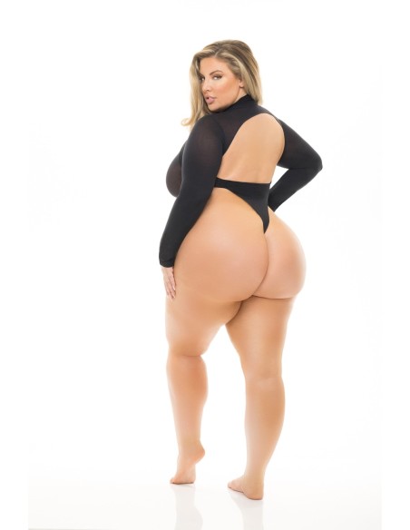 PELUCHE ALTO AF ESPALDA ABIERTA NEGRO, TALLA GRANDE