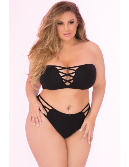 VERDAD O CONJUNTO DESNUDO DE SUJETADOR DE 2 PIEZAS TALLA GRANDE