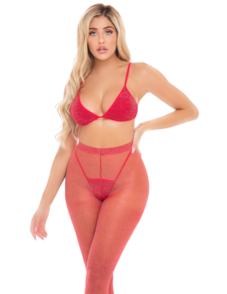 TALL ORDER JUEGO DE LEGGINGS DE 3 PIEZAS ROJO, OS