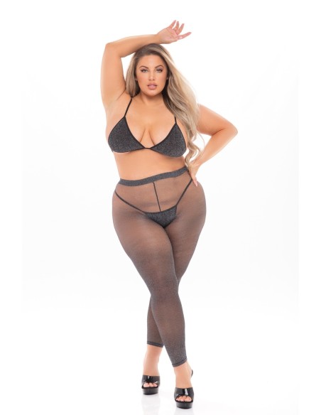 TALL ORDER JUEGO DE LEGGINGS DE 3 PIEZAS NEGRO, TALLA GRANDE