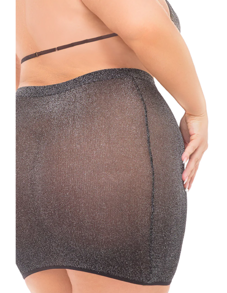 CONJUNTO DE FALDA BLACK CHERRY 2 PIEZAS NEGRO, TALLA GRANDE