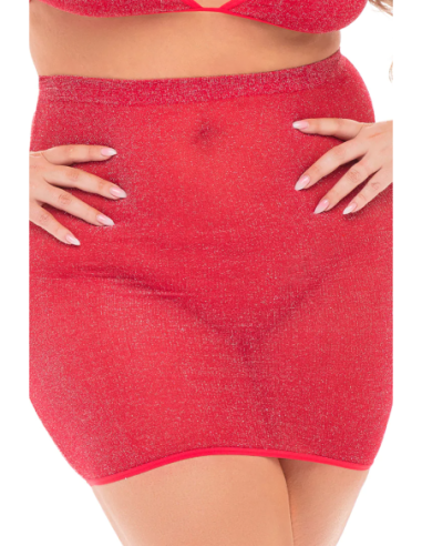 CONJUNTO DE FALDA 2 PIEZAS BLACK CHERRY ROJO,...