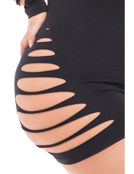 VESTIDO BOLD BABE MANGA LARGA NEGRO, TALLA GRANDE