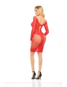 VESTIDO ANIMAL INTERIOR ROJO, OS 2