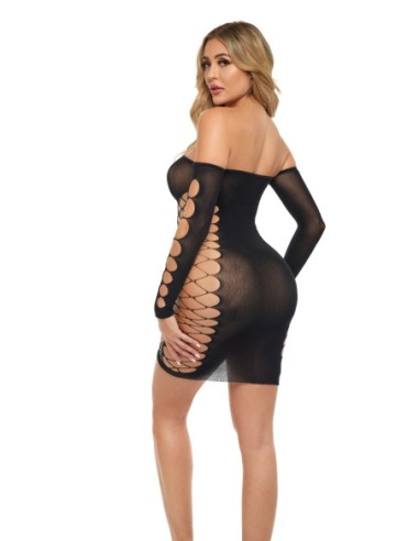 VESTIDO DIAMOND DRIPPIN NEGRO, OS