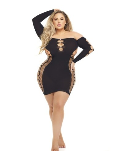 VESTIDO DIAMOND DRIPPIN NEGRO, QUEEN