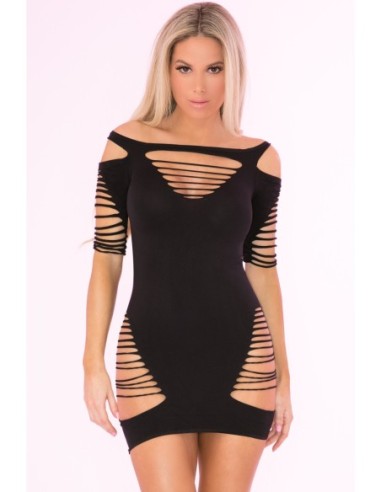 BACK TO BAD VESTIDO SIN COSTURAS NEGRO, OS