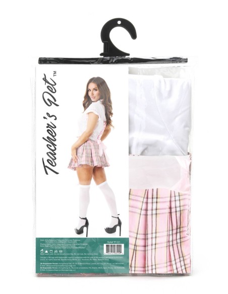 DISFRAZ DE COLEGIALA PRIVADA MAESTRA MASCOTA 2 PCS ROSA
